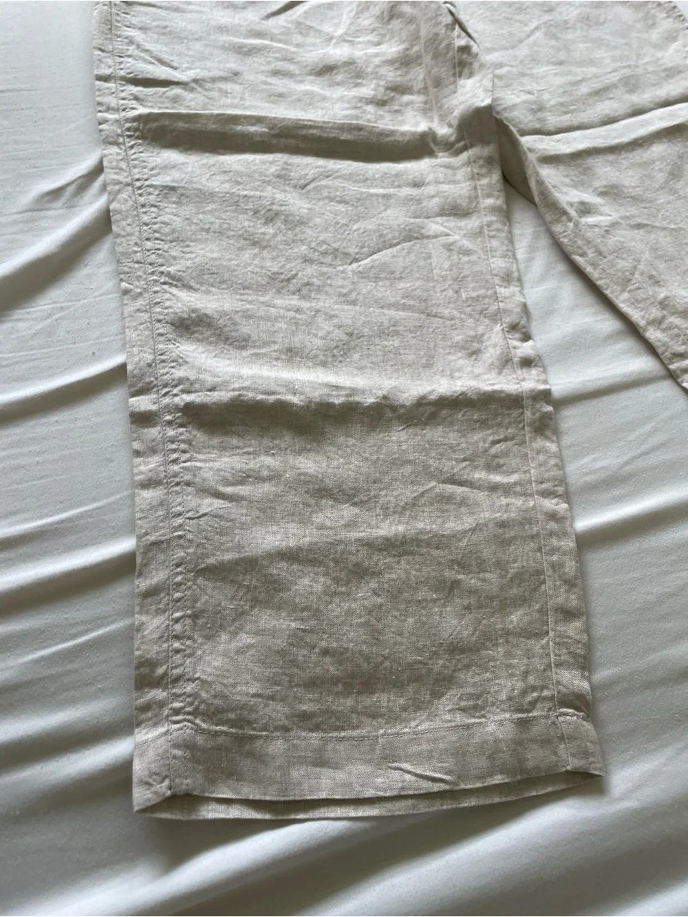 Banana Republic Natural Linen Wide-Leg Pants